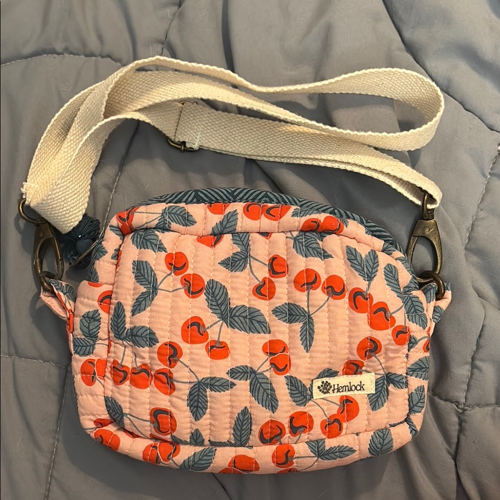 Pink and Orange Crossbody Bag with Playful Design